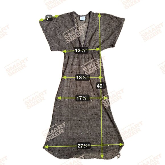 Elif Babydoll Maxi‎ Dress Womens S Mesh Sequins Deep V Festival Goth Grunge Rave - Picture 2 of 7